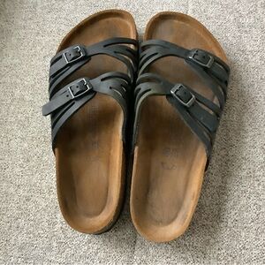Birkenstock Black Strappy Sandals.